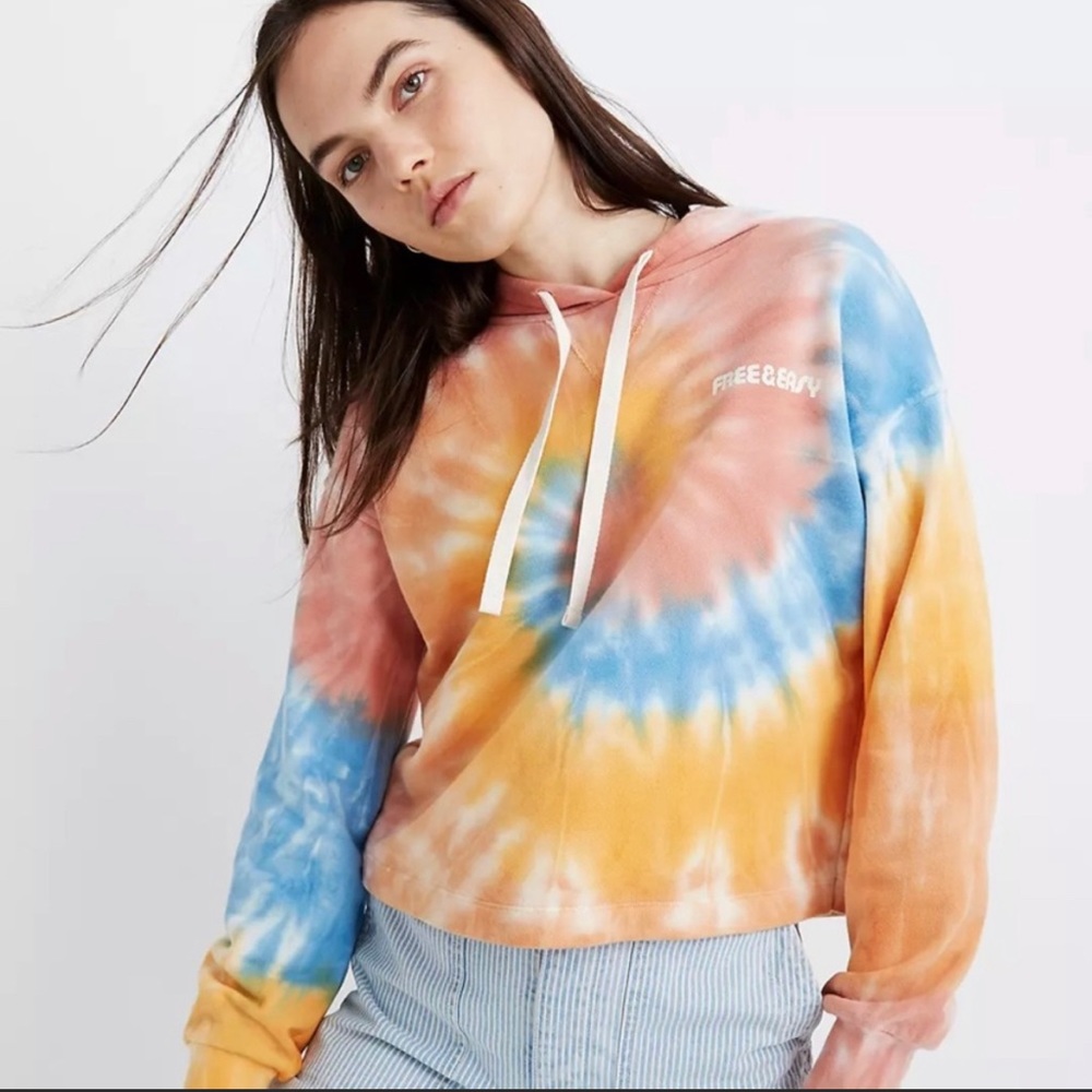 Madewell x Free & Easy Tie-Dye Hoodie Sweatshirt in S
